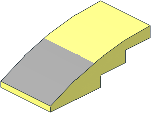 Slope Brick Curved  4 x  2 with Light Bluish Grey Rectangle Pattern
