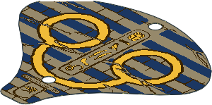 Sheet Plastic 15 x 14 Curved with Hieroglyphs Pattern