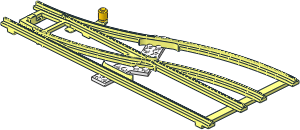 Train Track  4.5V Point Type 2 Tapered Left (Straight)