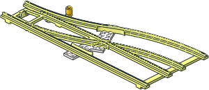 Train Track  4.5V Point Type 2 Tapered Left (Branching)