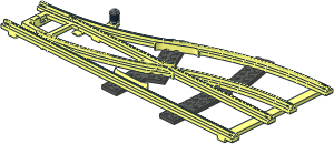 Train Track  4.5V Point Type 2 Slotted Left (Straight)