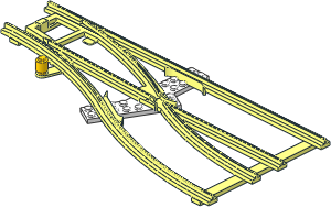 Train Track  4.5V Point Type 2 Tapered Right (Branching)