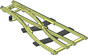 Train Track  4.5V Point Type 2 Slotted Right (Straight)