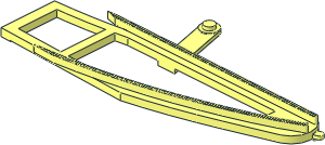 ~Train Track  4.5V Point Type 2 Left - Switch Rails