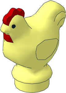 Animal Chicken with Red Comb Pattern