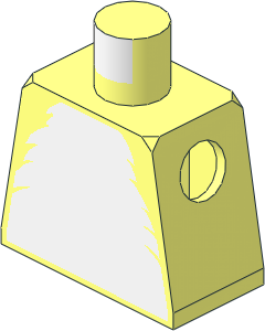 Minifig Torso with White Fur Pattern