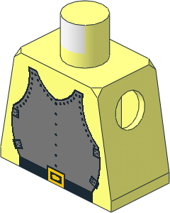 Minifig Torso with Castle Breastplate Pattern