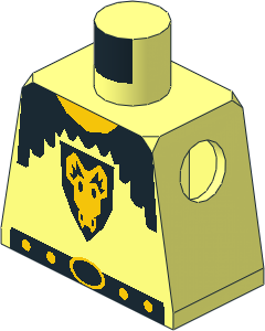 Minifig Torso with Dragon Head Pattern