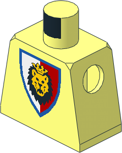 Minifig Torso with Royal Knights Lion-Head Shield Pattern