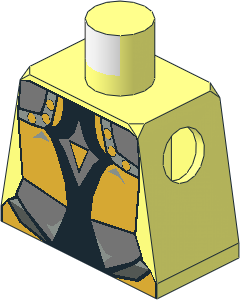Minifig Torso with Female Castle Armour Pattern