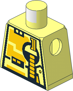 Minifig Torso with Unitron Pattern