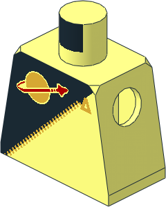 Minifig Torso with Black Futuron Pattern