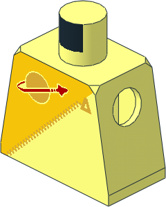 Minifig Torso with Yellow Futuron Pattern