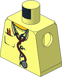 Minifig Torso with Stethoscope and Pocket with Pens Pattern