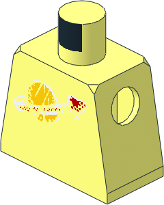 Minifig Torso with Classic Space Simulated Wear Pattern