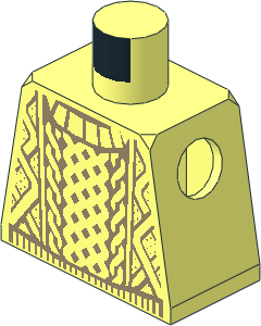Minifig Torso with Knit Sweater Pattern