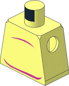 Minifig Torso with Dark Pink Stomach Lines Pattern