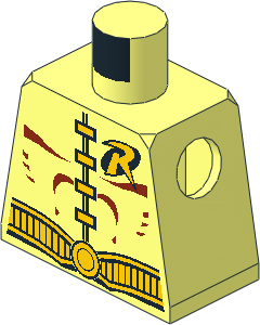 Minifig Torso with Batman Robin Pattern