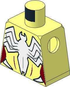 Minifig Torso with Spider-Girl Pattern