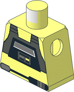 Minifig Torso with SW Rebel A-Wing Pilot Pattern
