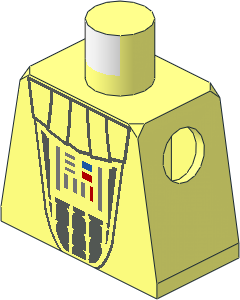 Minifig Torso with SW Darth Vader Grey Pattern