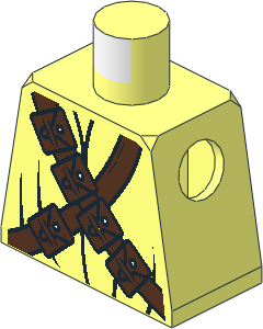 Minifig Torso with SW Jawa Pattern