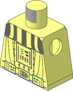 Minifig Torso with SW Darth Vader Death Star Pattern