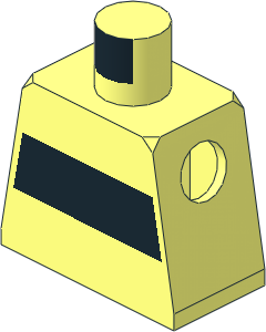 Minifig Torso with Black Stripe Pattern