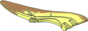 Animal Wing Right Pteranodon with Marbled Medium Nougat Edge Pattern