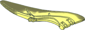 Animal Wing Right Pteranodon with Marbled Olive Green Edge Pattern