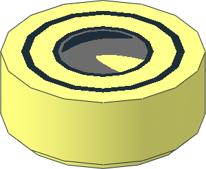 Tile  1 x  1 Round with Headlight Pattern
