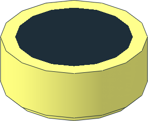 Tile  1 x  1 Round with Large Black Disc Pattern
