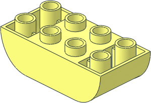Duplo Brick  2 x  4 with Curved Bottom