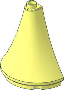 Duplo Roof Spire Half  4.5 x  2 x  4