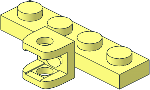 Plate  1 x  4 with Socket Joint-8 Square