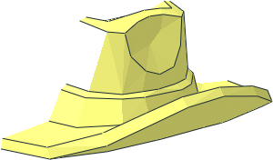 ~Minifig Hat Cowboy Type 2 - Half