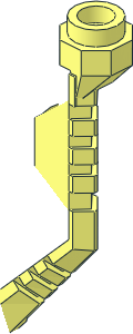 ~Minifig Shield Pentagonal Castellated Half