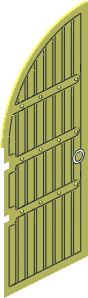 ~Door  1 x  5 x 10 with 1/4 Circle Top - Front Surface