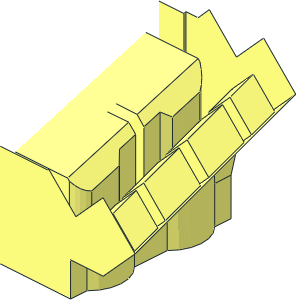 ~Slope Brick  2 x  2 x  1.667 with Angled Blocks w/o Top Half