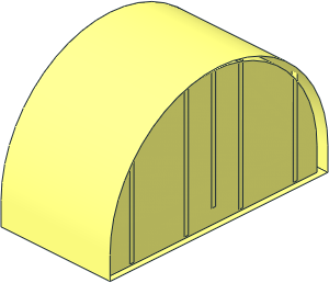 ~Duplo Brick  2 x  4 x  2 with Curved Top Without Front Surface