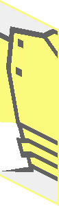 ~Brick  1 x  2 x  2 with Dark Bluish Grey Outlined Vest and Belt and White Undershirt Pattern - Half