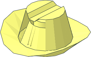 ~Minifig Hat Cowboy without Front Face