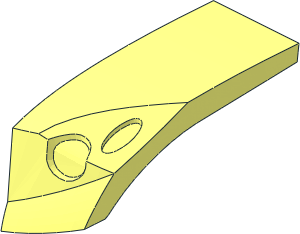 ~Car Mudguard  3 x  4 Overhanging Subpart