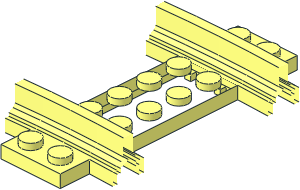 ~Train Track 6 Studs Wide Curved - Middle Sleeper