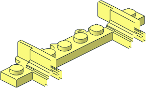 ~Train Track 6 Studs Wide Curved - Anticlockwise End Sleeper