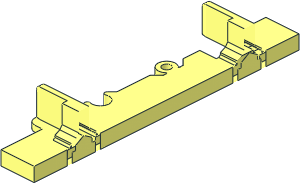 ~Train Track 6 Studs Wide Straight - Interlocking Track End
