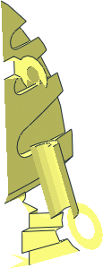 ~Bar  4.2L with Spear and Cylinders on Sides - One Quarter