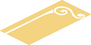 ~Sticker  3.7 x  1.7 with White Decorative Border on Chrome Gold Background - Quarter