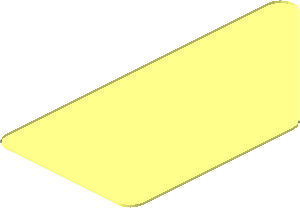~Sticker Back 0.8 x  1.9 Trapezoid