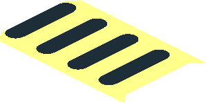~Sticker  0.8 x  7.8 with Air Inlet Gills - 4 Gills